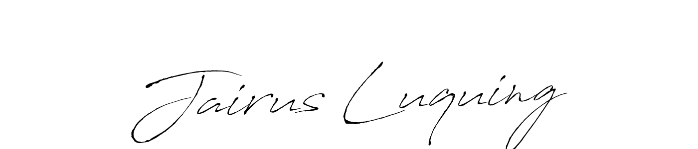 How to make Jairus Luquing name signature. Use Antro_Vectra style for creating short signs online. This is the latest handwritten sign. Jairus Luquing signature style 6 images and pictures png