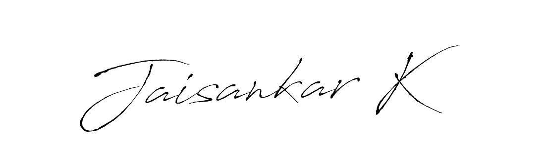 How to make Jaisankar K signature? Antro_Vectra is a professional autograph style. Create handwritten signature for Jaisankar K name. Jaisankar K signature style 6 images and pictures png