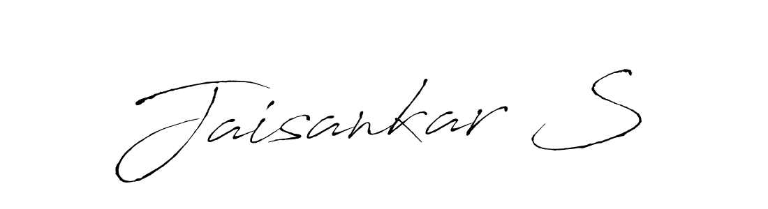 if you are searching for the best signature style for your name Jaisankar S. so please give up your signature search. here we have designed multiple signature styles  using Antro_Vectra. Jaisankar S signature style 6 images and pictures png
