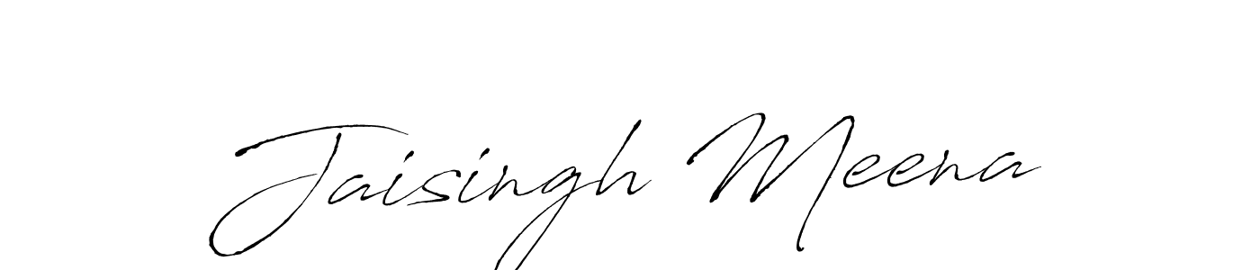 How to make Jaisingh Meena name signature. Use Antro_Vectra style for creating short signs online. This is the latest handwritten sign. Jaisingh Meena signature style 6 images and pictures png