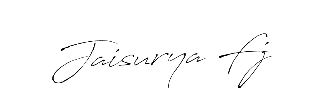 Jaisurya Fj stylish signature style. Best Handwritten Sign (Antro_Vectra) for my name. Handwritten Signature Collection Ideas for my name Jaisurya Fj. Jaisurya Fj signature style 6 images and pictures png