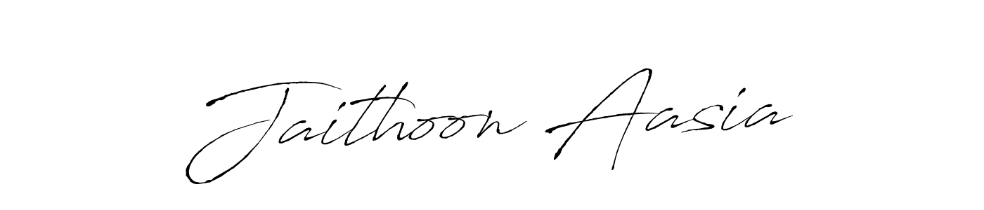 How to make Jaithoon Aasia name signature. Use Antro_Vectra style for creating short signs online. This is the latest handwritten sign. Jaithoon Aasia signature style 6 images and pictures png