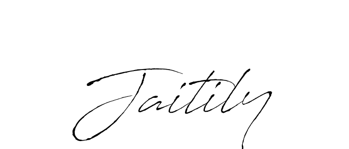 Make a beautiful signature design for name Jaitily. With this signature (Antro_Vectra) style, you can create a handwritten signature for free. Jaitily signature style 6 images and pictures png
