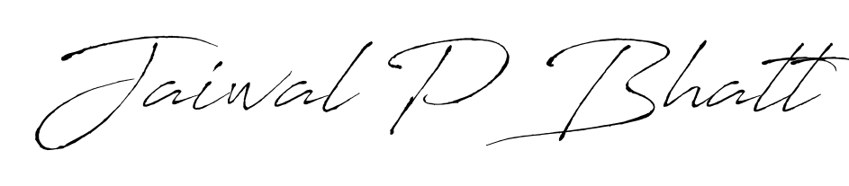 Designed for modern professionals: Jaiwal P Bhatt name signature crafted with Antro_Vectra script. Ready for digital PDF workflows. Jaiwal P Bhatt signature style 6 images and pictures png