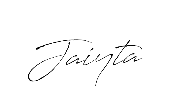 Use a signature maker to create a handwritten signature online. With this signature software, you can design (Antro_Vectra) your own signature for name Jaiyta. Jaiyta signature style 6 images and pictures png