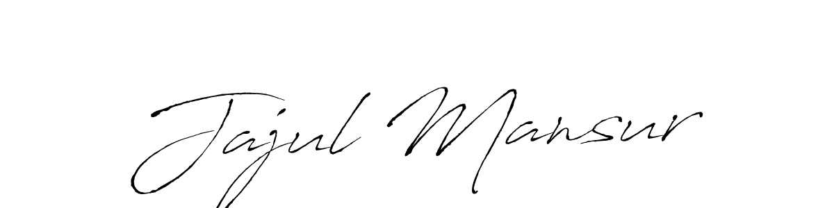 How to make Jajul Mansur name signature. Use Antro_Vectra style for creating short signs online. This is the latest handwritten sign. Jajul Mansur signature style 6 images and pictures png