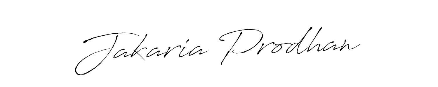 How to make Jakaria Prodhan name signature. Use Antro_Vectra style for creating short signs online. This is the latest handwritten sign. Jakaria Prodhan signature style 6 images and pictures png