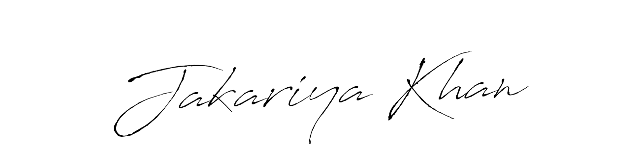 Design your own signature with our free online signature maker. With this signature software, you can create a handwritten (Antro_Vectra) signature for name Jakariya Khan. Jakariya Khan signature style 6 images and pictures png