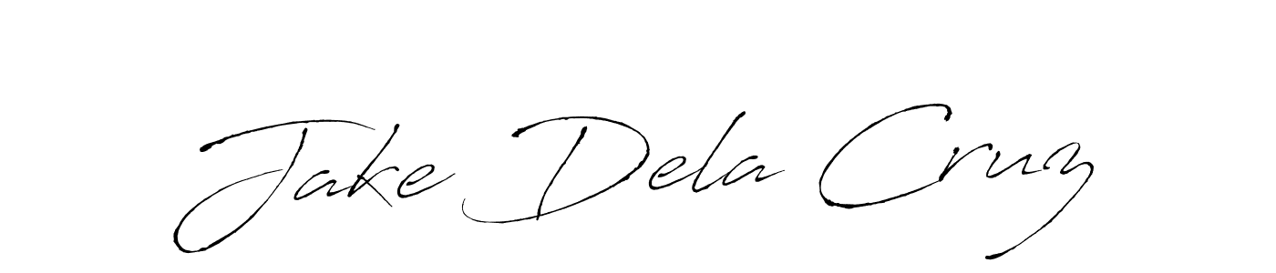 Make a beautiful signature design for name Jake Dela Cruz. With this signature (Antro_Vectra) style, you can create a handwritten signature for free. Jake Dela Cruz signature style 6 images and pictures png