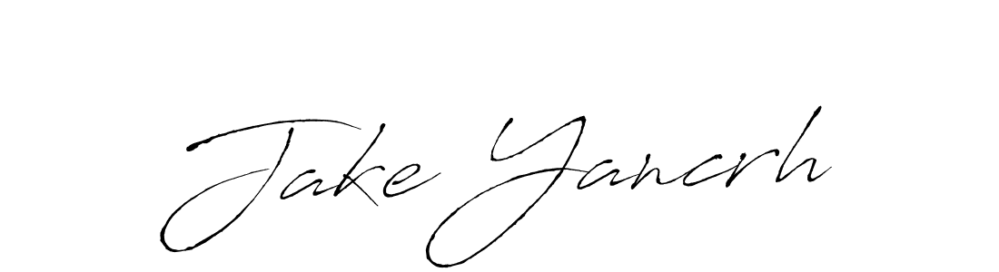 Make a beautiful signature design for name Jake Yancrh. With this signature (Antro_Vectra) style, you can create a handwritten signature for free. Jake Yancrh signature style 6 images and pictures png