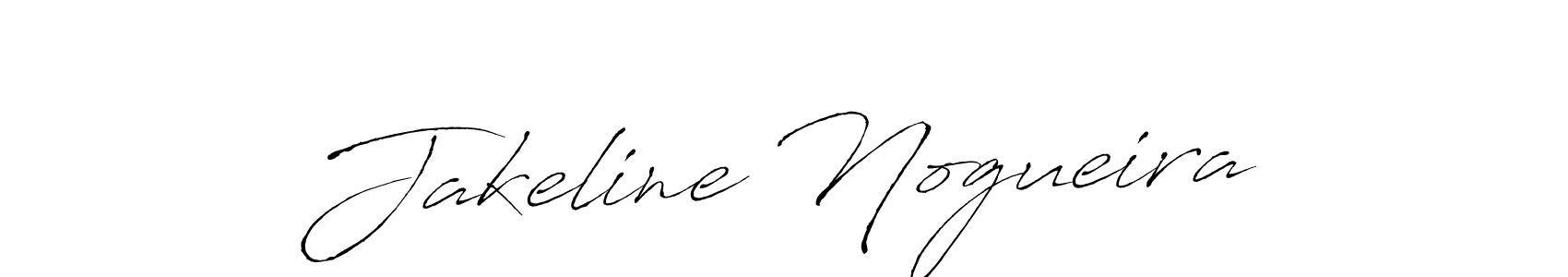 Create a beautiful signature design for name Jakeline Nogueira. With this signature (Antro_Vectra) fonts, you can make a handwritten signature for free. Jakeline Nogueira signature style 6 images and pictures png