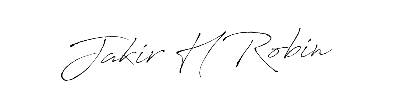 Jakir H Robin stylish signature style. Best Handwritten Sign (Antro_Vectra) for my name. Handwritten Signature Collection Ideas for my name Jakir H Robin. Jakir H Robin signature style 6 images and pictures png