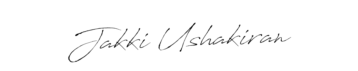 Create a beautiful signature design for name Jakki Ushakiran. With this signature (Antro_Vectra) fonts, you can make a handwritten signature for free. Jakki Ushakiran signature style 6 images and pictures png