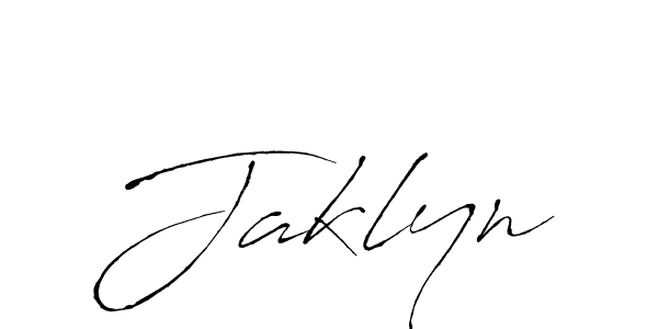 Make a beautiful signature design for name Jaklyn. With this signature (Antro_Vectra) style, you can create a handwritten signature for free. Jaklyn signature style 6 images and pictures png