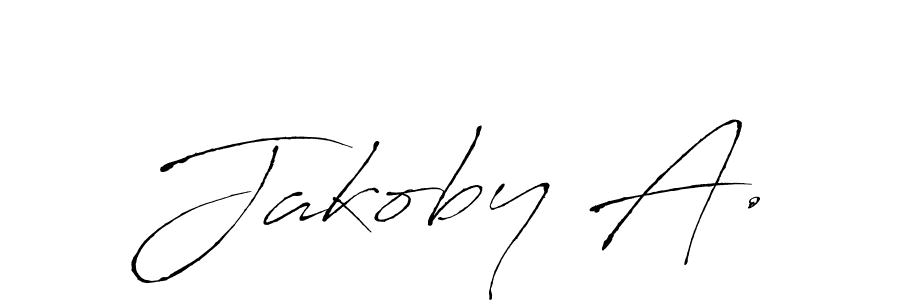 Use a signature maker to create a handwritten signature online. With this signature software, you can design (Antro_Vectra) your own signature for name Jakoby A.. Jakoby A. signature style 6 images and pictures png