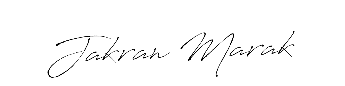 Make a beautiful signature design for name Jakran Marak. With this signature (Antro_Vectra) style, you can create a handwritten signature for free. Jakran Marak signature style 6 images and pictures png