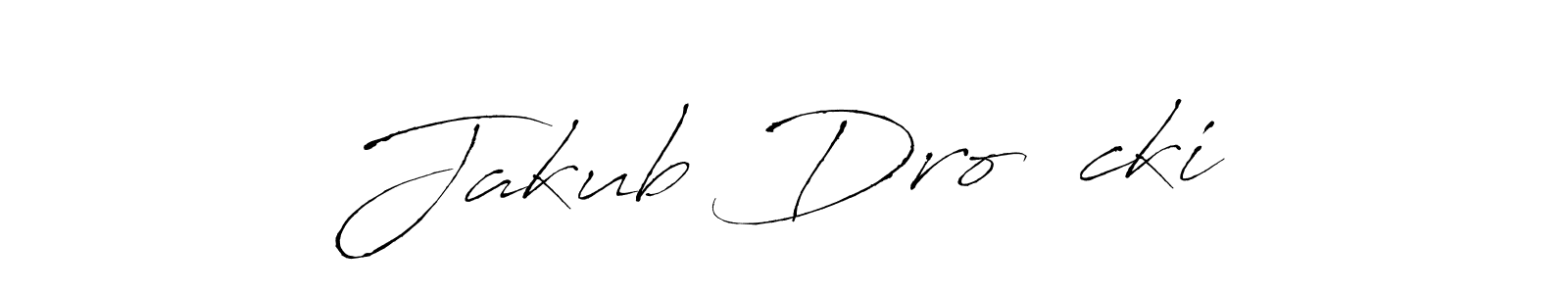 Create a beautiful signature design for name Jakub Drożęcki. With this signature (Antro_Vectra) fonts, you can make a handwritten signature for free. Jakub Drożęcki signature style 6 images and pictures png