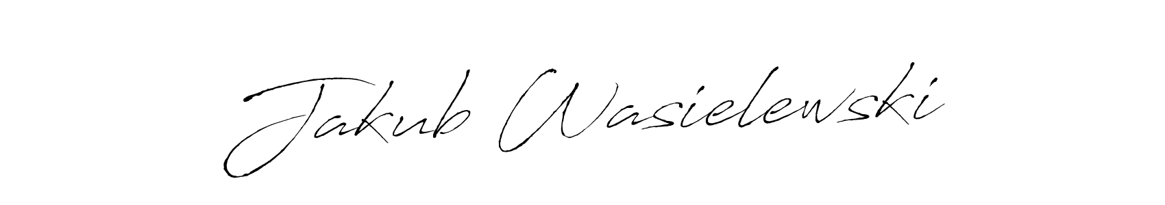 Antro_Vectra is a professional signature style that is perfect for those who want to add a touch of class to their signature. It is also a great choice for those who want to make their signature more unique. Get Jakub Wasielewski name to fancy signature for free. Jakub Wasielewski signature style 6 images and pictures png