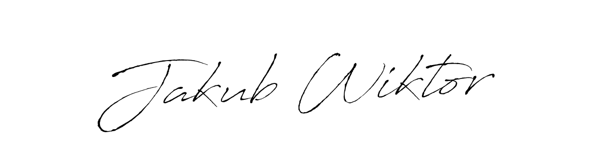 The best way (Antro_Vectra) to make a short signature is to pick only two or three words in your name. The name Jakub Wiktor include a total of six letters. For converting this name. Jakub Wiktor signature style 6 images and pictures png