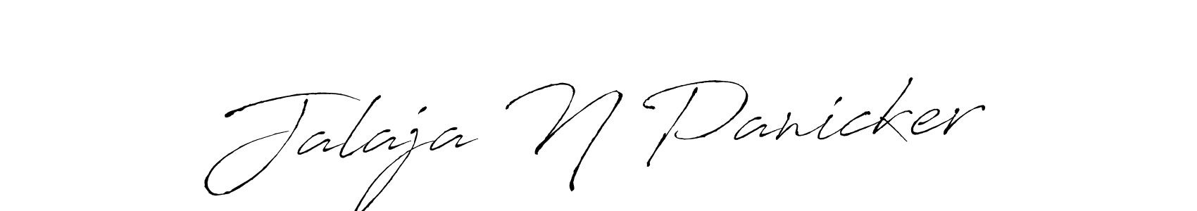 The best way (Antro_Vectra) to make a short signature is to pick only two or three words in your name. The name Jalaja N Panicker include a total of six letters. For converting this name. Jalaja N Panicker signature style 6 images and pictures png