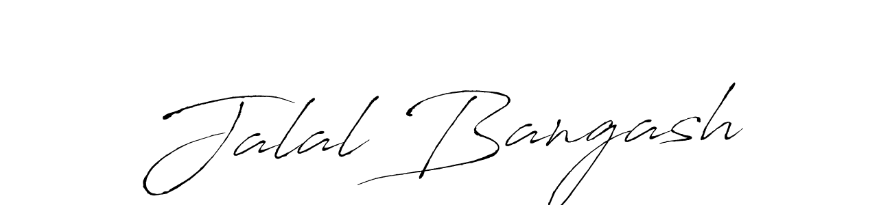 The best way (Antro_Vectra) to make a short signature is to pick only two or three words in your name. The name Jalal Bangash include a total of six letters. For converting this name. Jalal Bangash signature style 6 images and pictures png