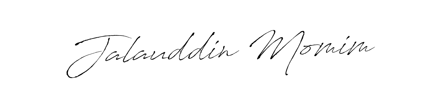How to make Jalauddin Momim name signature. Use Antro_Vectra style for creating short signs online. This is the latest handwritten sign. Jalauddin Momim signature style 6 images and pictures png
