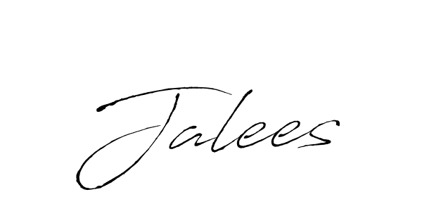 Use a signature maker to create a handwritten signature online. With this signature software, you can design (Antro_Vectra) your own signature for name Jalees. Jalees signature style 6 images and pictures png