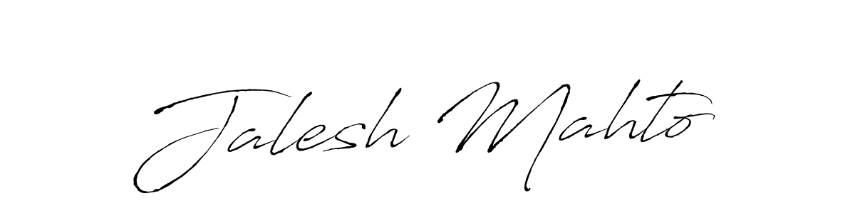 How to make Jalesh Mahto name signature. Use Antro_Vectra style for creating short signs online. This is the latest handwritten sign. Jalesh Mahto signature style 6 images and pictures png