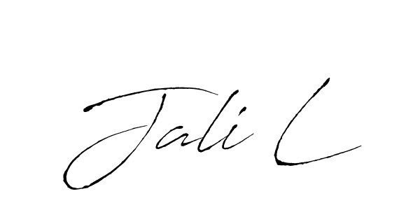 Make a beautiful signature design for name Jali L. With this signature (Antro_Vectra) style, you can create a handwritten signature for free. Jali L signature style 6 images and pictures png