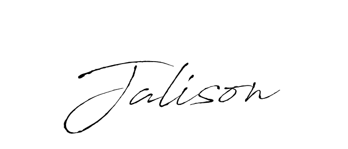 Use a signature maker to create a handwritten signature online. With this signature software, you can design (Antro_Vectra) your own signature for name Jalison. Jalison signature style 6 images and pictures png