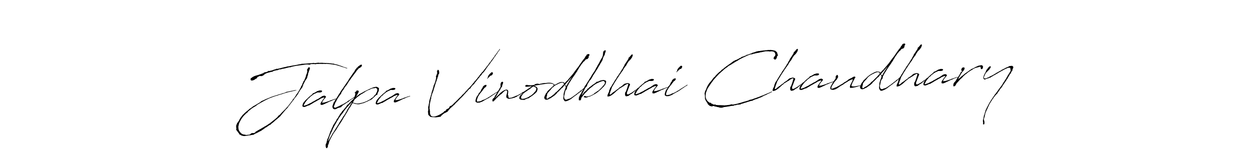 Jalpa Vinodbhai Chaudhary stylish signature style. Best Handwritten Sign (Antro_Vectra) for my name. Handwritten Signature Collection Ideas for my name Jalpa Vinodbhai Chaudhary. Jalpa Vinodbhai Chaudhary signature style 6 images and pictures png