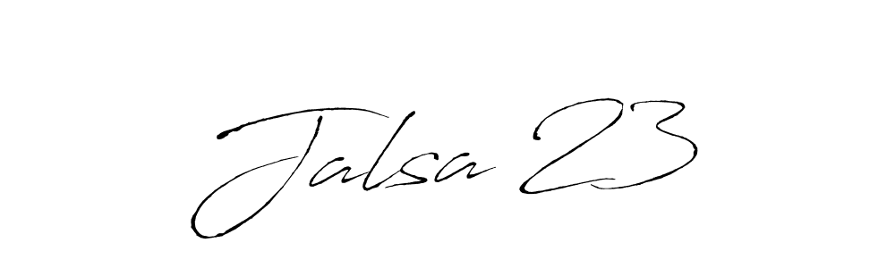 The best way (Antro_Vectra) to make a short signature is to pick only two or three words in your name. The name Jalsa’23 include a total of six letters. For converting this name. Jalsa’23 signature style 6 images and pictures png