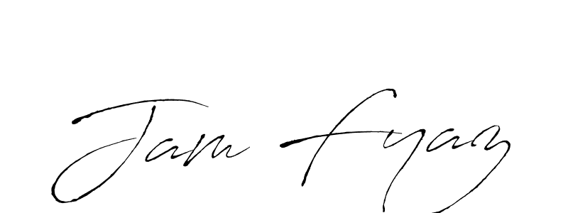 Make a beautiful signature design for name Jam Fyaz. With this signature (Antro_Vectra) style, you can create a handwritten signature for free. Jam Fyaz signature style 6 images and pictures png