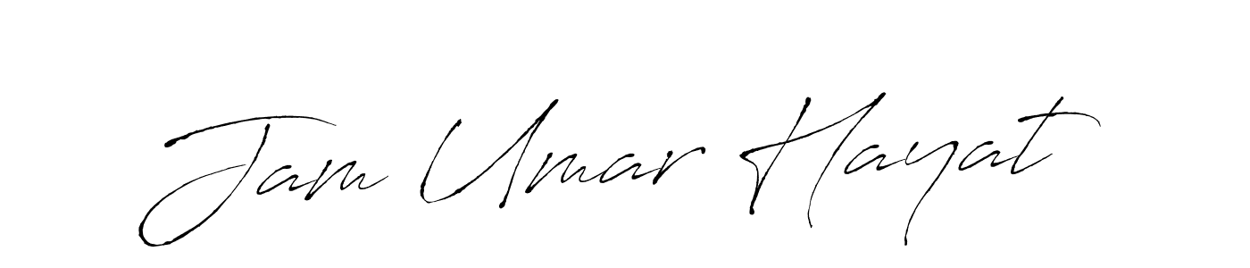 Jam Umar Hayat stylish signature style. Best Handwritten Sign (Antro_Vectra) for my name. Handwritten Signature Collection Ideas for my name Jam Umar Hayat. Jam Umar Hayat signature style 6 images and pictures png