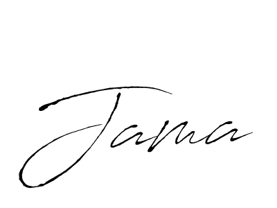 Make a beautiful signature design for name Jama. With this signature (Antro_Vectra) style, you can create a handwritten signature for free. Jama signature style 6 images and pictures png