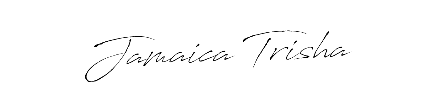 Jamaica Trisha stylish signature style. Best Handwritten Sign (Antro_Vectra) for my name. Handwritten Signature Collection Ideas for my name Jamaica Trisha. Jamaica Trisha signature style 6 images and pictures png