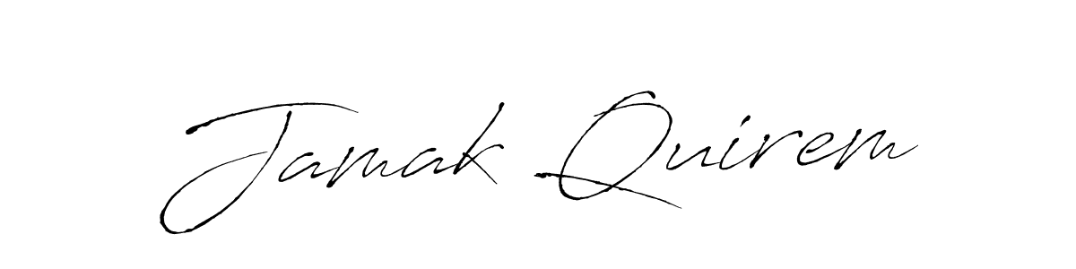 Make a beautiful signature design for name Jamak Quirem. With this signature (Antro_Vectra) style, you can create a handwritten signature for free. Jamak Quirem signature style 6 images and pictures png