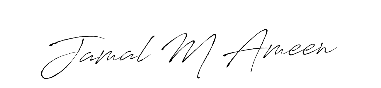 The best way (Antro_Vectra) to make a short signature is to pick only two or three words in your name. The name Jamal M Ameen include a total of six letters. For converting this name. Jamal M Ameen signature style 6 images and pictures png