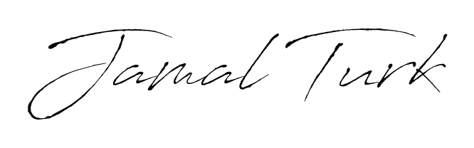 A classic penmanship look for Jamal Turk. The Antro_Vectra font brings timeless elegance and confidence to every signed document. Jamal Turk signature style 6 images and pictures png