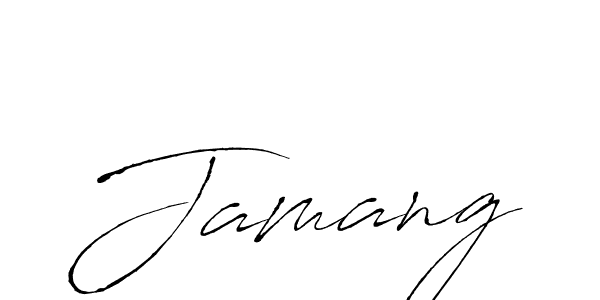 Design your own signature with our free online signature maker. With this signature software, you can create a handwritten (Antro_Vectra) signature for name Jamang. Jamang signature style 6 images and pictures png