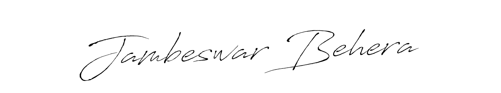 How to make Jambeswar Behera signature? Antro_Vectra is a professional autograph style. Create handwritten signature for Jambeswar Behera name. Jambeswar Behera signature style 6 images and pictures png