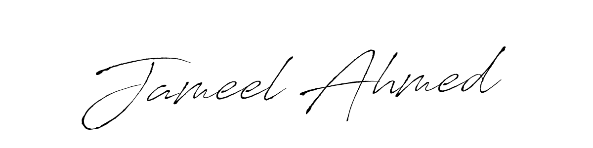 You should practise on your own different ways (Antro_Vectra) to write your name (Jameel Ahmed) in signature. don't let someone else do it for you. Jameel Ahmed signature style 6 images and pictures png