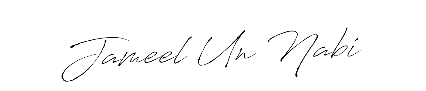 Also You can easily find your signature by using the search form. We will create Jameel Un Nabi name handwritten signature images for you free of cost using Antro_Vectra sign style. Jameel Un Nabi signature style 6 images and pictures png