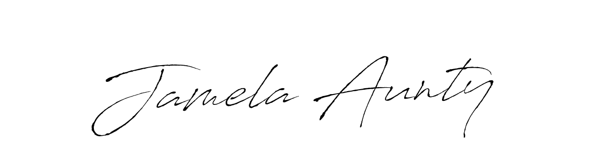 How to make Jamela Aunty signature? Antro_Vectra is a professional autograph style. Create handwritten signature for Jamela Aunty name. Jamela Aunty signature style 6 images and pictures png