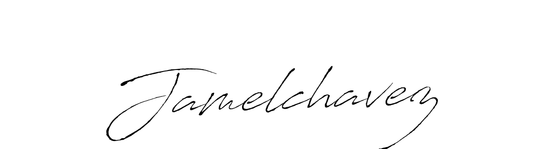 How to make Jamelchavez name signature. Use Antro_Vectra style for creating short signs online. This is the latest handwritten sign. Jamelchavez signature style 6 images and pictures png