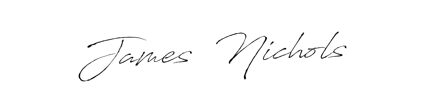 Make a beautiful signature design for name James  Nichols. With this signature (Antro_Vectra) style, you can create a handwritten signature for free. James  Nichols signature style 6 images and pictures png