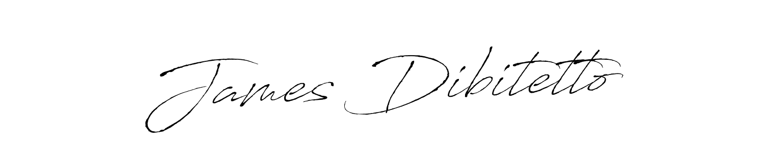 How to make James Dibitetto name signature. Use Antro_Vectra style for creating short signs online. This is the latest handwritten sign. James Dibitetto signature style 6 images and pictures png