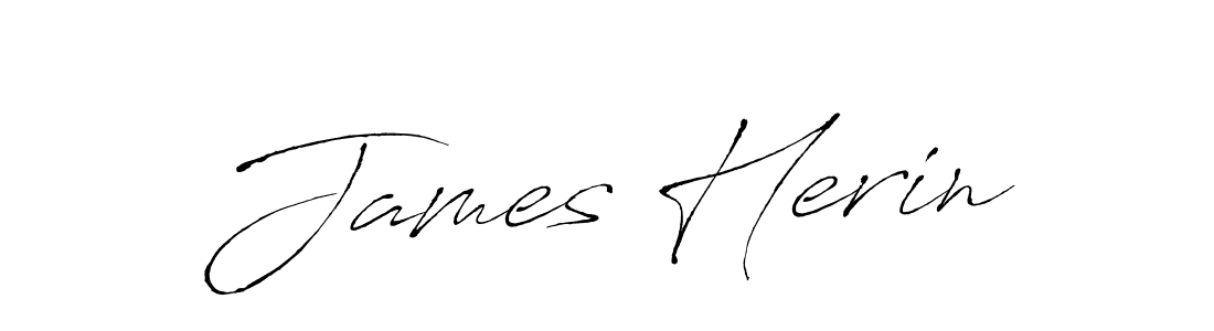 Design your own signature with our free online signature maker. With this signature software, you can create a handwritten (Antro_Vectra) signature for name James Herin. James Herin signature style 6 images and pictures png