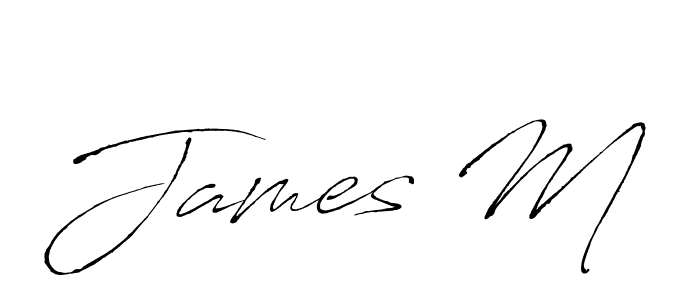 Design your own signature with our free online signature maker. With this signature software, you can create a handwritten (Antro_Vectra) signature for name James M. James M signature style 6 images and pictures png