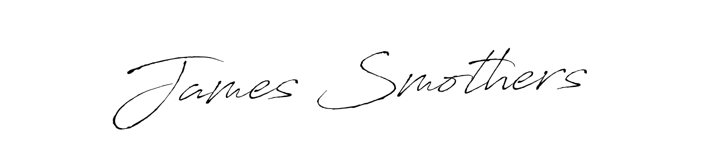 Use a signature maker to create a handwritten signature online. With this signature software, you can design (Antro_Vectra) your own signature for name James Smothers. James Smothers signature style 6 images and pictures png